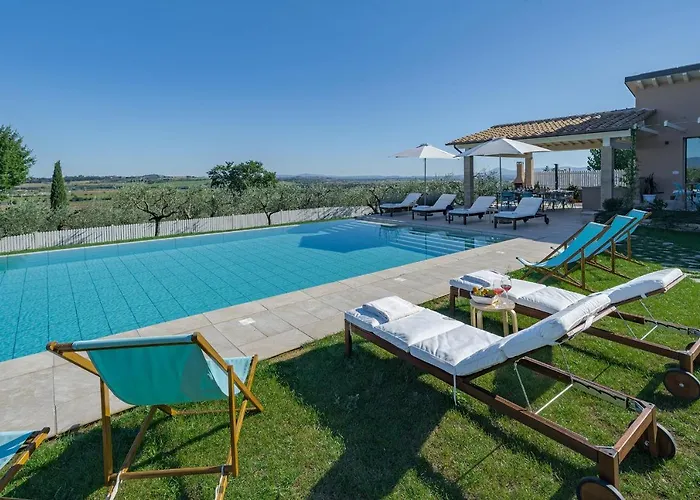 Luxury Spaccasole Su Cortona - Infinity Pool Ferienhaus *